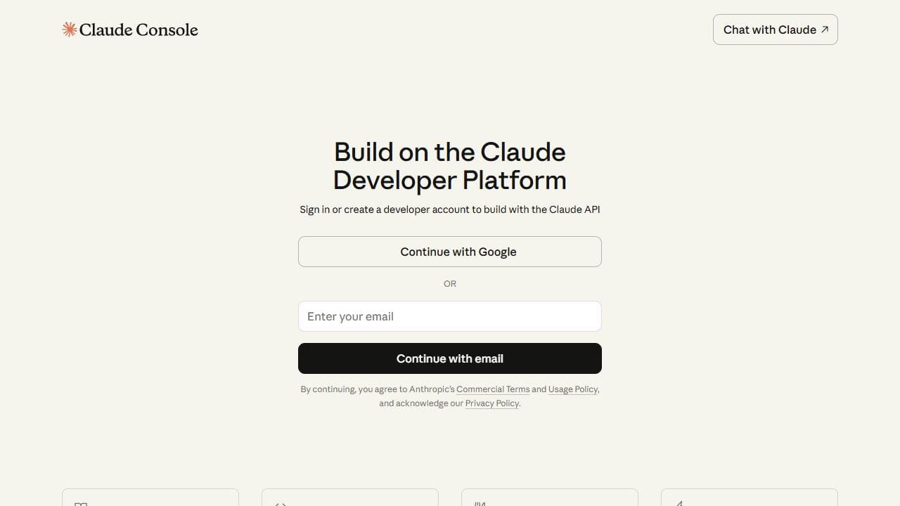 Anthropic Console 截图