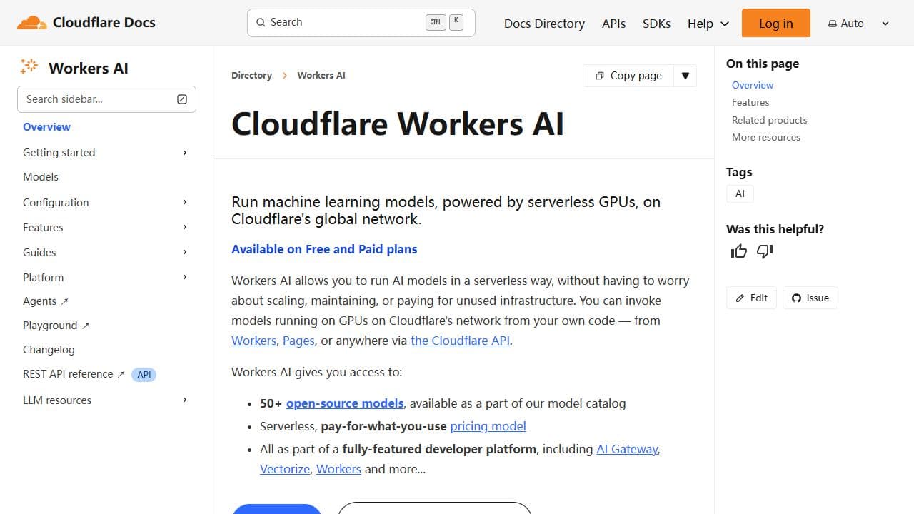 Cloudflare Workers AI 截图