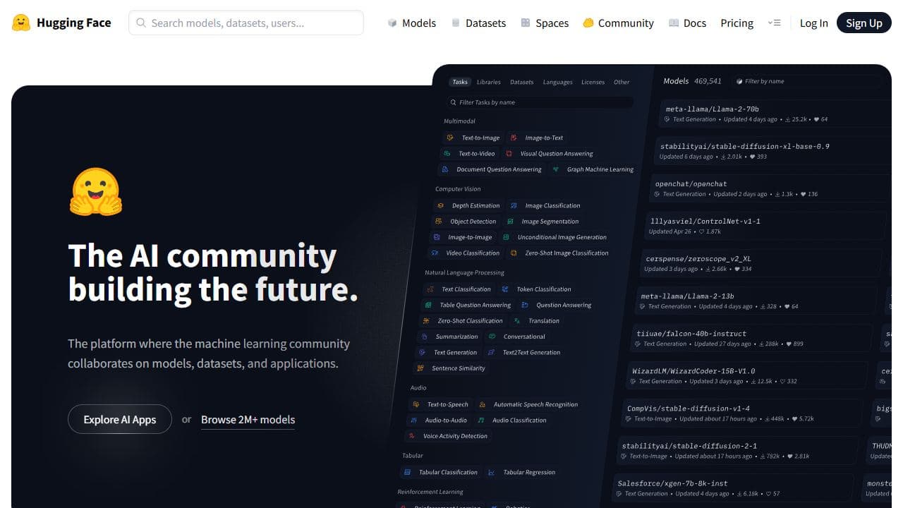 Hugging Face 截图