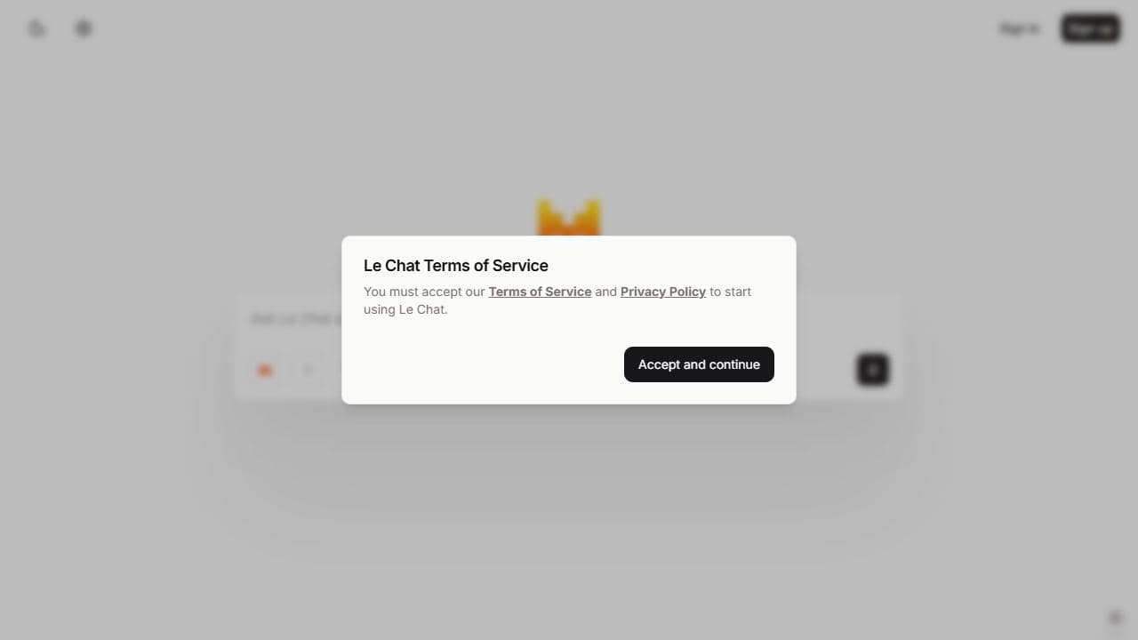 Mistral Le Chat 截图